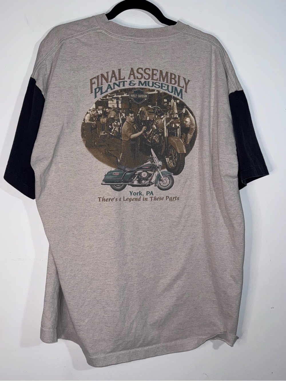 Vintage 1996 Harley Davidson York PA Final Assembly Plant Museum T Shirt XXL